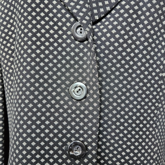 Joseph Janard vintage wool blend skirt suit navy-black silver long jacket sz. 10 - Picture 5 of 16